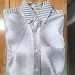 Jcrew Long sleeve blue striped oxford